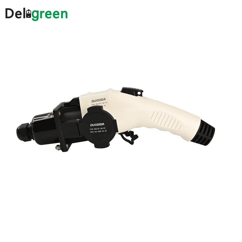 Duosida 16A 32A SAE J1772 Type 1 Level 2 AC plug and socket without Cable for EV/Electric car charging or station | Электроника