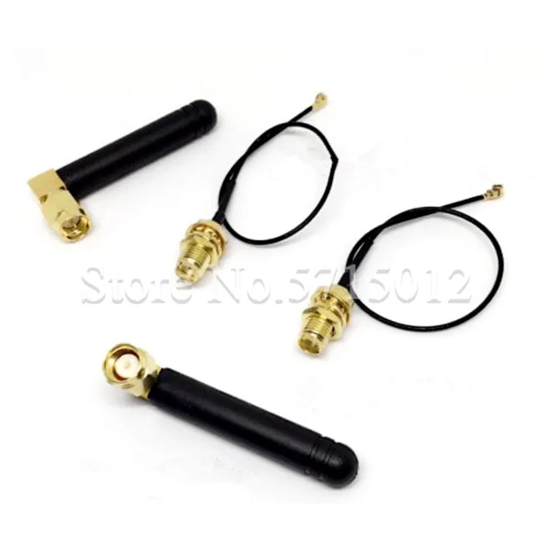 1Pcs GSM 900-1800MHz GPRS Bend Head Glue Stick Antenna with 15cm IPEX Male Turn to SMA Famale Connect Wire 2DB Gain Aerial - купить по