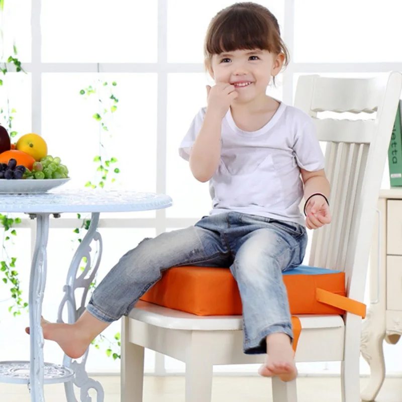 

Toddler Washable Adjustable Removable Chair Booster Seat Chair Pad Portable Foldable Dining Heightening Chair Pads Cushion Pram
