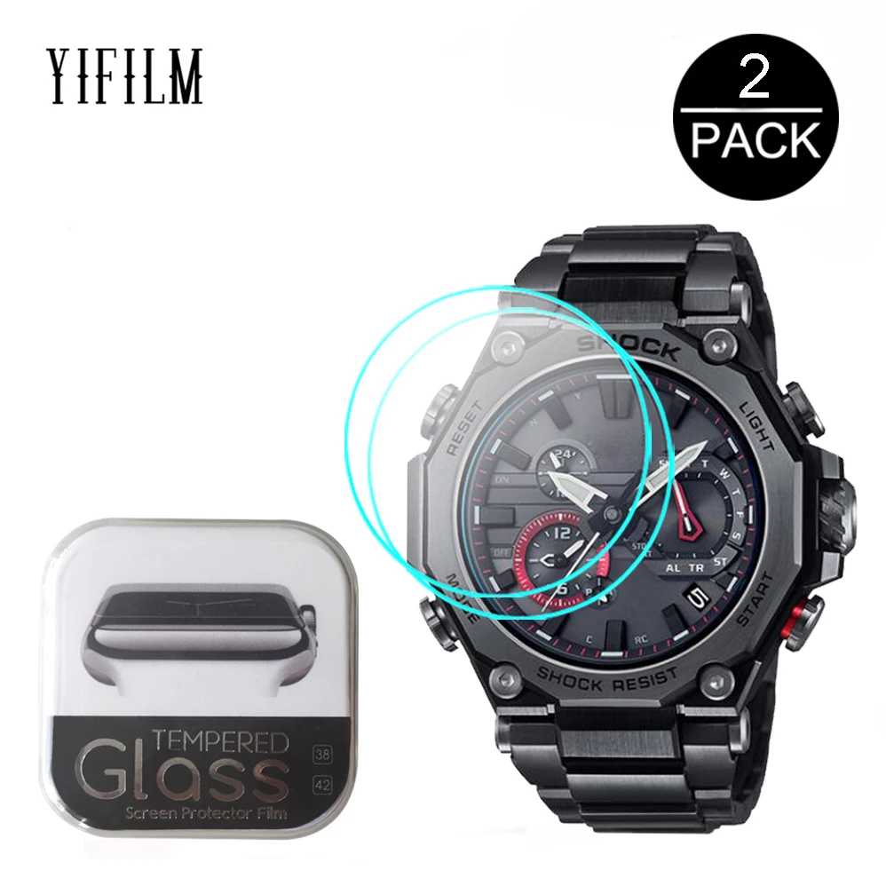 

2pcs HD Clear Tempered Glass For Casio G-SHOCK GBA-900 GBA900 MTG-B2000BDE GWF-A1000RN Screen Protector Film Anti-Scratch Glass