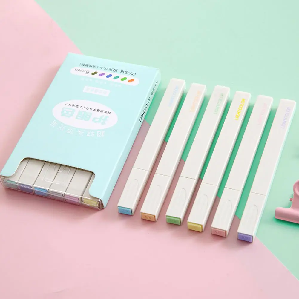 6 шт мягкая защита глаз Цвет мини маркер фломастер водных чернил s кончик кисти