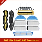 Комплект аксессуаров для Ilife A4 A4S A40 Запчасти для роботизированного пылесоса HEPA фильтр, боковая щетка рулонная щетка крышка насадка на швабру для уборки из фильтра