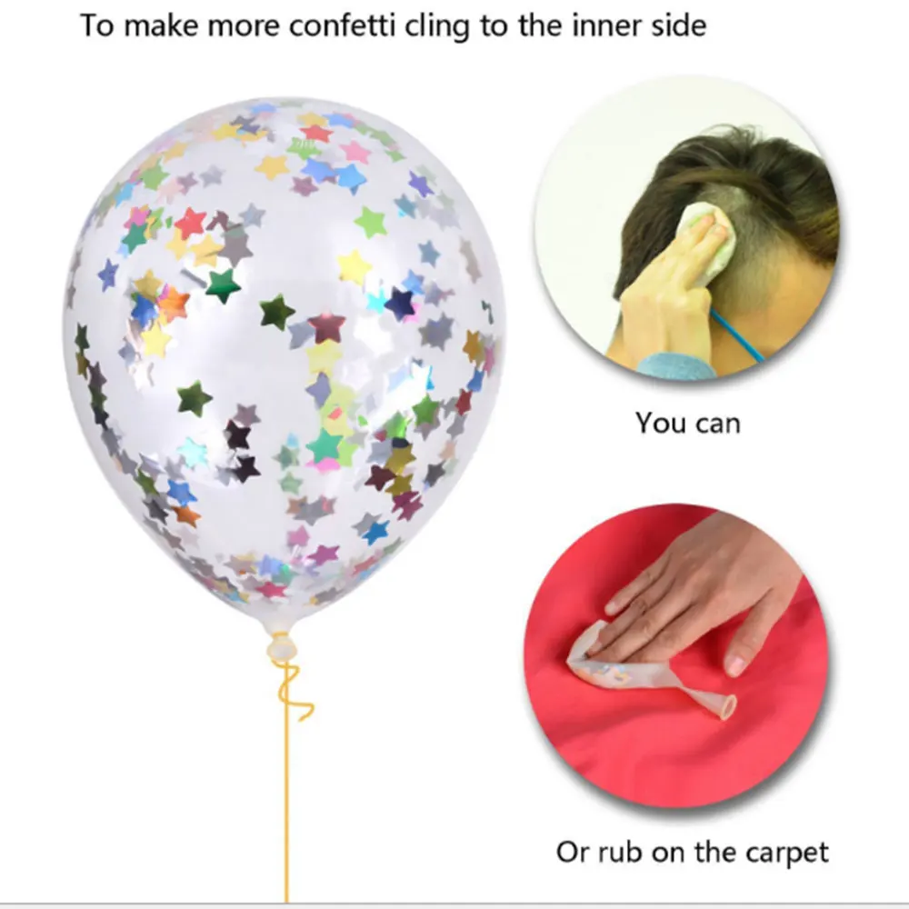 5/10 шт. 12 дюймовые золотые серебряные цветные надувные гелиевые шары с конфетти из