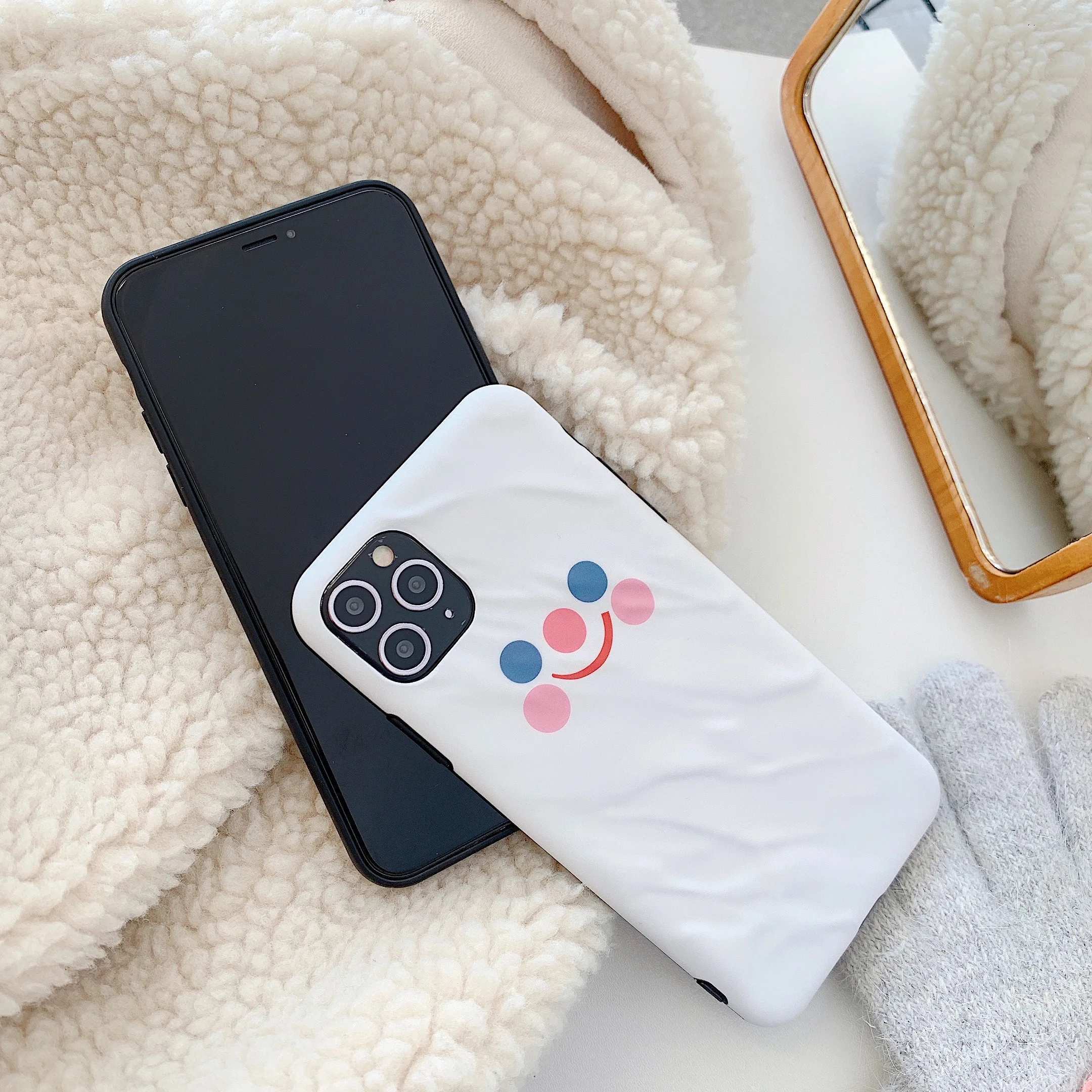 Милый смайлик полная посылка сторона Мягкий ТПУ и ультратонкий для iphone 6 7 8 X XS XR 11