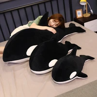 simulated giant sea animal orca pillow cushion black red soft breathable plush fabric pillow birthday present for children