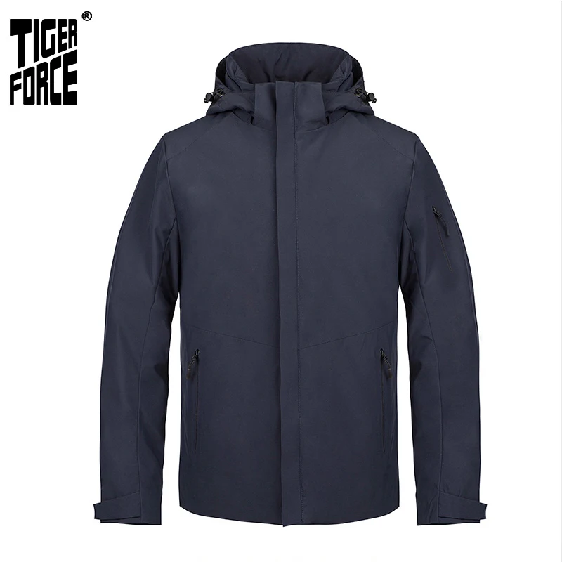 TIGER FORCE 2020 новая весенняя мужская куртка качественная Повседневная Теплая с