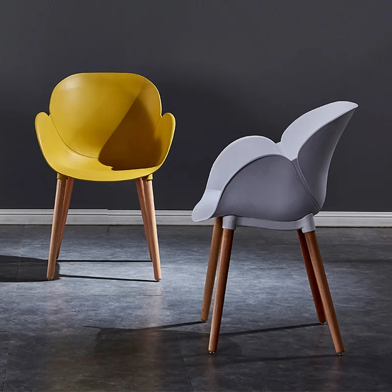 Nordic INS Solid Wood Legs Plastic Chair Restaurant Dining Living Room Office Meeting Family Bedroom Learning Lounge |