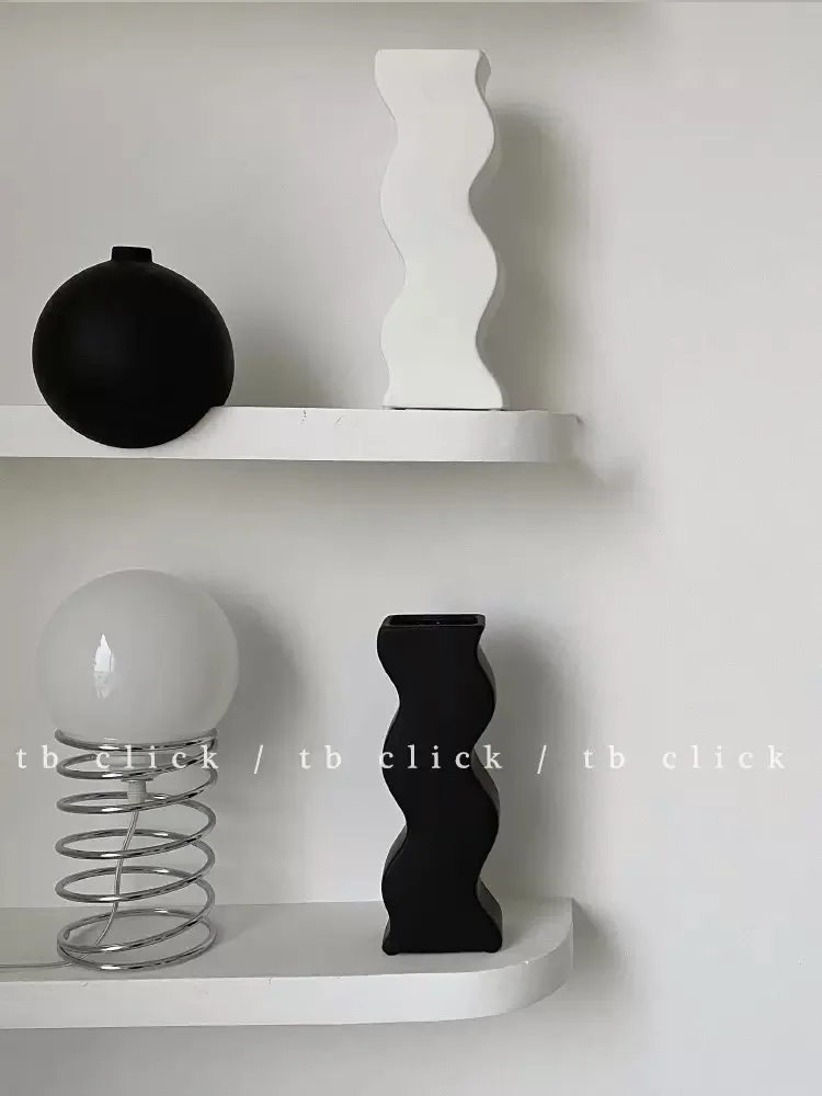 Скандинавская крученая ваза настольные керамические украшения несимметричные