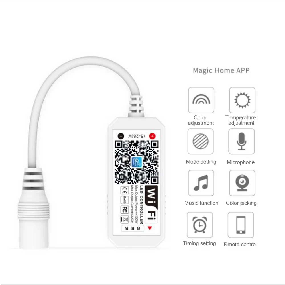 Светодиодный контроллер Magic Home миниатюрный пульт дистанционного управления с Wi-Fi