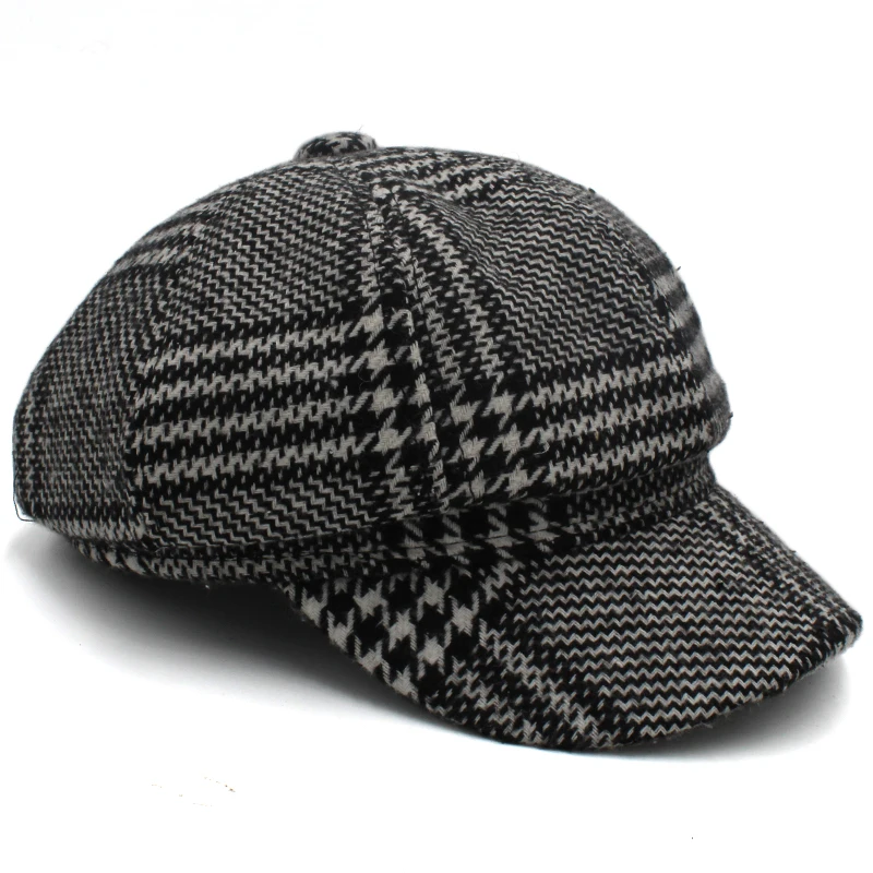 Кепки клетчатые в клетку для мужчин и женщин зимние размеры США 7 1/4