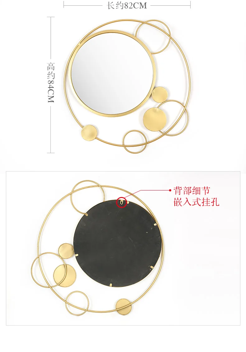 

Big Wall Mirror With Frame Metal Round Decorative Mirror Home Decor Living Room Large Wall Hanging Wall Art Ornamen 1424029557