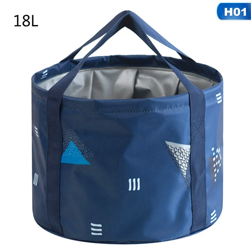 Портативная складная дорожная сумка ведро для мытья на открытом