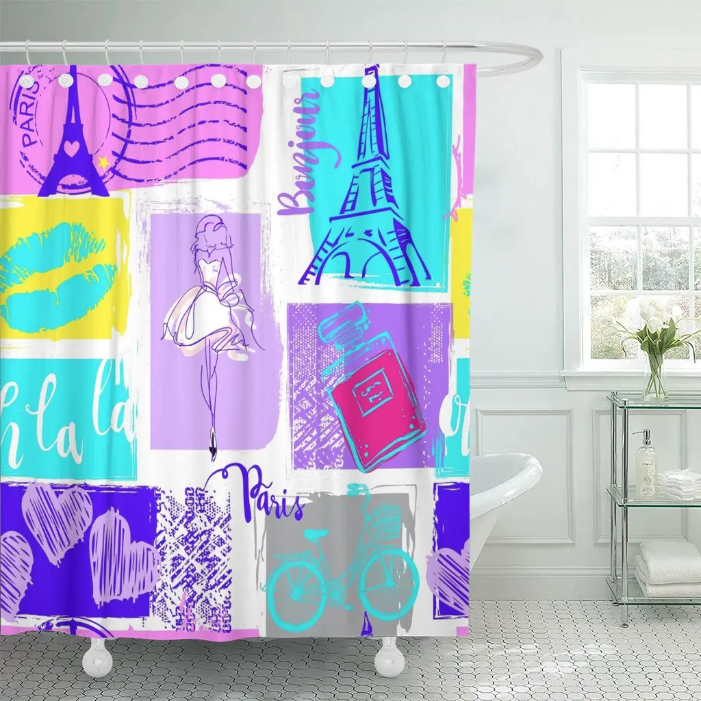 Оригинальная каллиграфическая шрифт Hello Paris эскиз Эйфелева башня и губы для детей