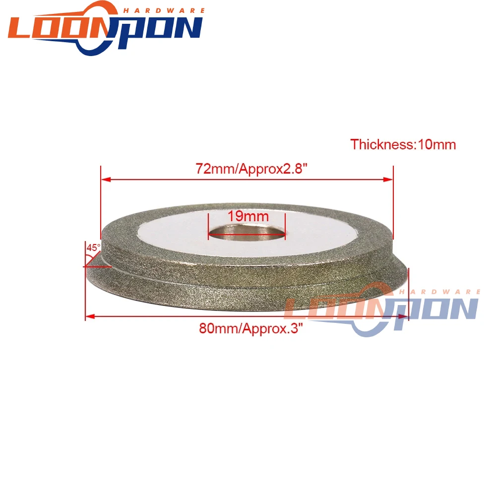 Алмазный шлифовальный круг 80x72x19x10 мм резак станок абразивный инструмент для