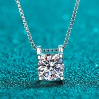 trendy 0 8 2ct d color moissanite bull head necklace women jewelry 100 925 sterling silver clavicle necklace anniversary gift