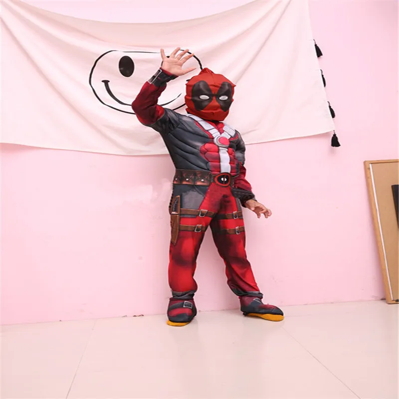 Футболка Дэдпул Делюкс для мальчиков Детский костюм косплея из фильма против