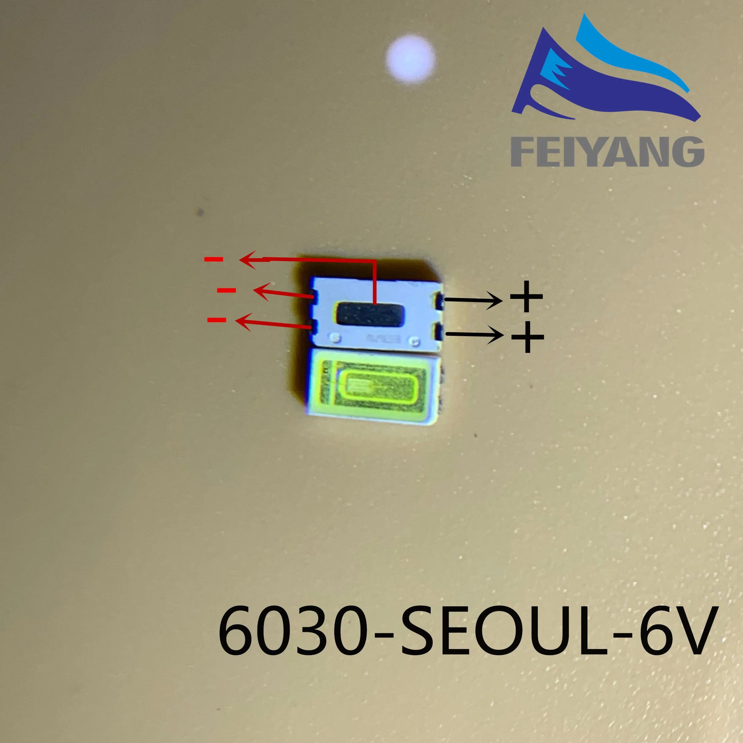 500 шт./лот Сеул SMD LED 6030 3 в 1 Вт холодный белый для подсветки телевизора