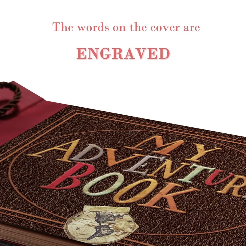 Adventure Book with Embossed Cover Large 12.3 x 8.3 Inch 80 Pages Scrapbook Album Gifts for Thanksgiving Day Christmas Anniv | Дом и сад