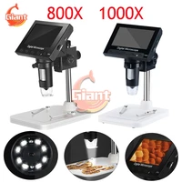 800X 1000X Digital Electronic Microscope DM4 DM3 4 3 inch LED Stand 30W 200W Pixels for PCB Motherboard LCD Display Repaire