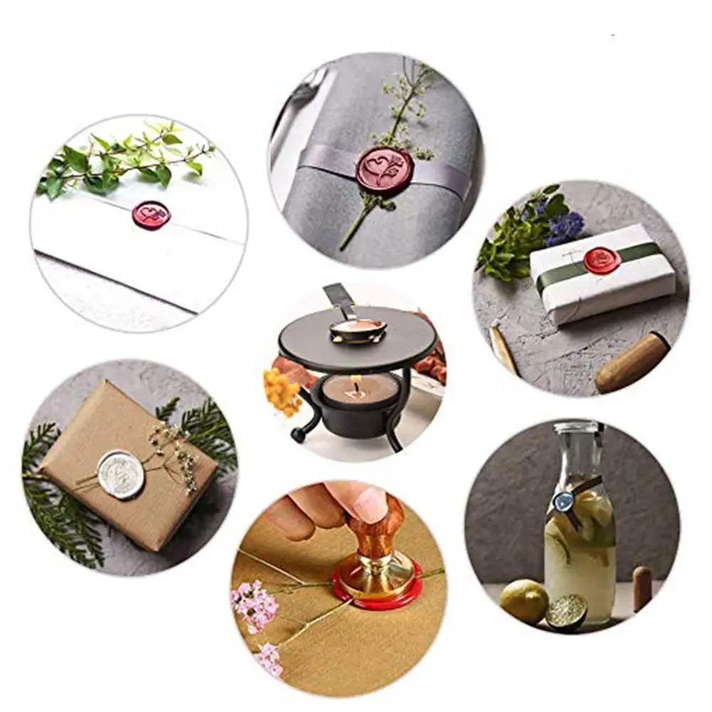 

New Durable Retro Tripod Fire Paint Wax Melting Wax Wax Spoon Wood Furnace Sealing Included Tripod Handle Y2T0