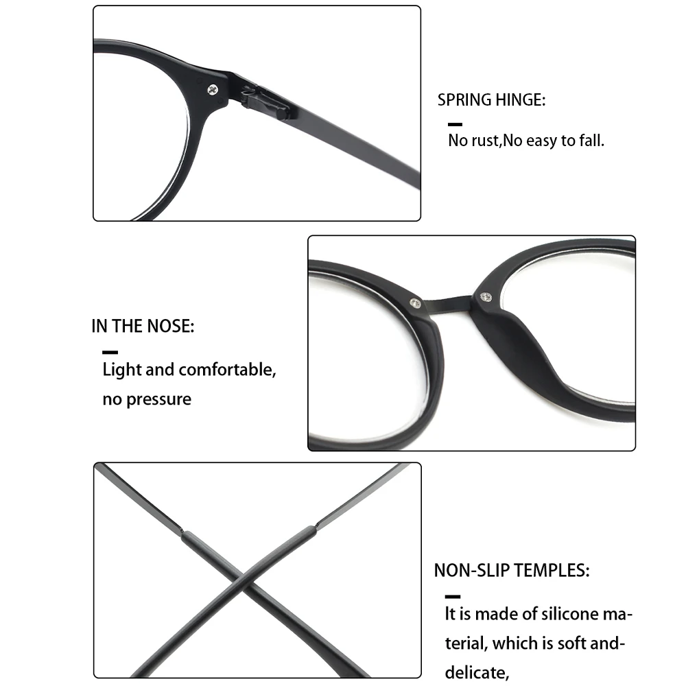 Очки для чтения Boncamor мужские и женские модные Овальные Пластиковые очки с