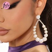 fvfv fashion korean simulated pearl earrings for women classic water drop earrings wedding party jewelry gift accessories