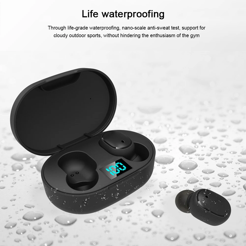 СВЕТОДИОДНЫЙ беспроводной наушники Bluetooth 5,0 E6S A6S PK Red mi Airdots гарнитура стерео с mi c спортивные наушники PK mi наушники TWS