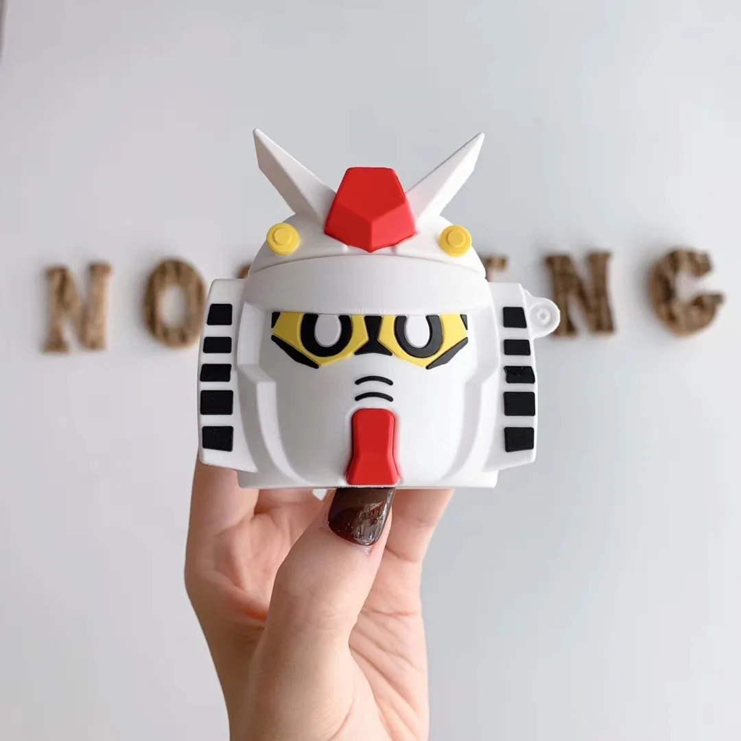 3D милый мультфильм GUNDAM мобильный костюм наушники Чехлы для Apple Bluetooth гарнитура