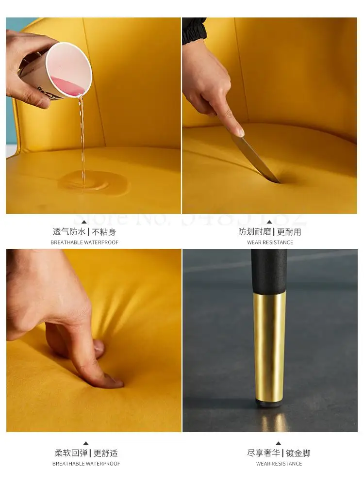 Скандинавский обеденный стул из кованого железа роскошный простой креативный