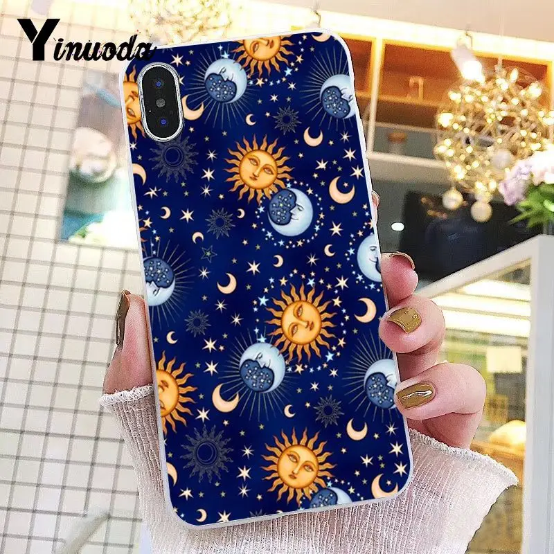 Yinuoda Солнце Луна звезды новое поступление чехол для телефона iPhone 8 7 6 6S X XS MAX 5 5S SE XR
