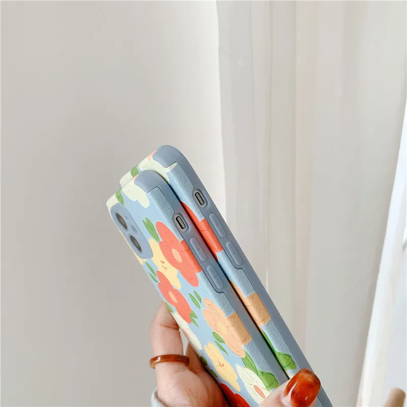 

Oil Painting Flowers phone case for iphone 12 pro max 12 mini 11 pro max xr x xs max 7 8 plus case Soft tpu silicone back cover