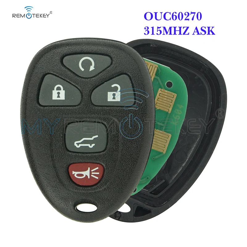 Remtekey OUC60270 дистанционного брелок 5 Кнопка 315 МГц для GMC Acadia Юкон 2007 2008 2009 2010 2011 2012 2013