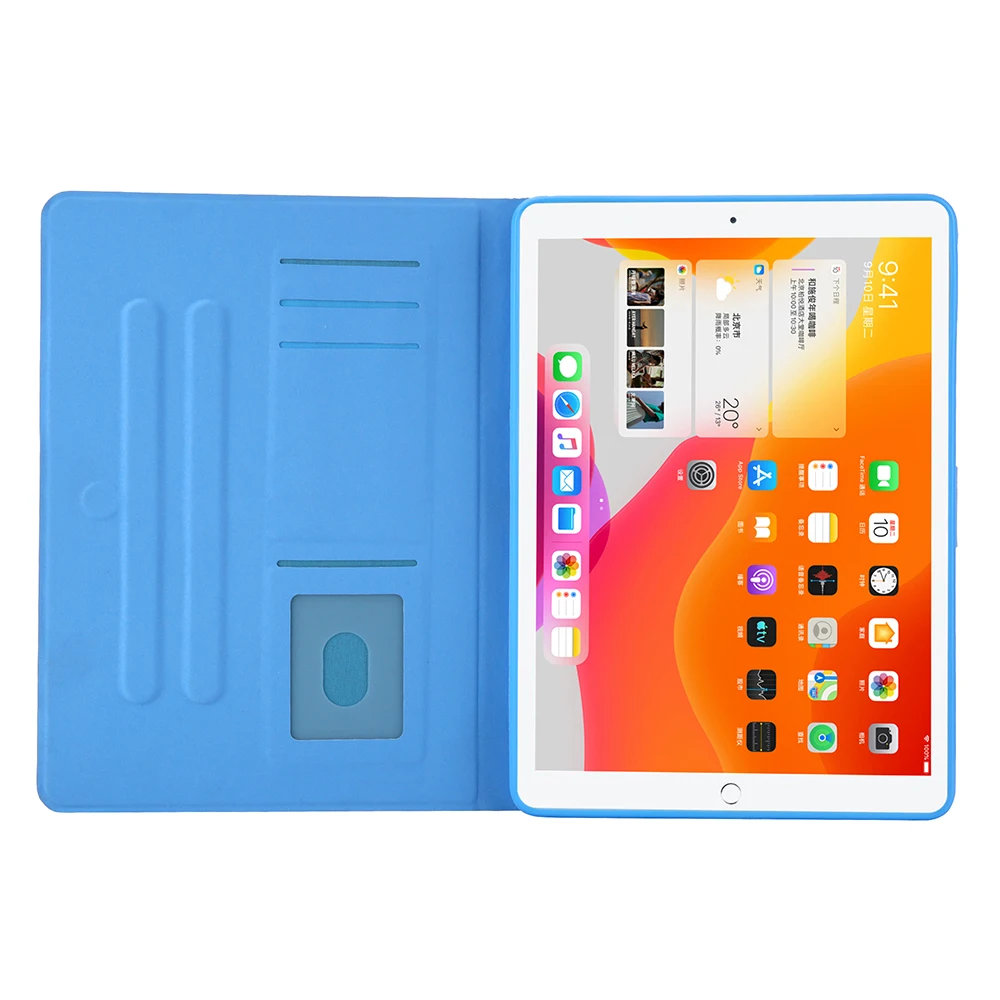Чехол для iPad 7 10 2 чехол Air 3 Pro 5 защитный из искусственной кожи с подставкой и