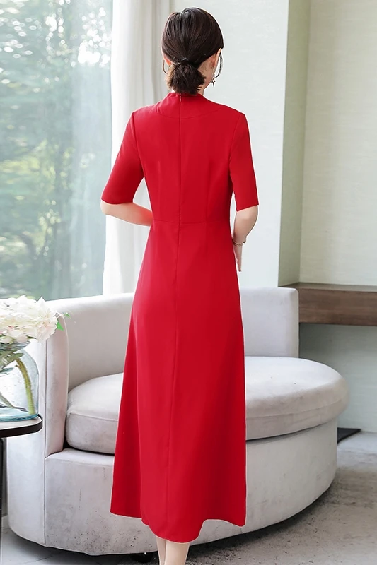 Весна Лето Женское тонкое платье 20 вечерние платья благородные матери