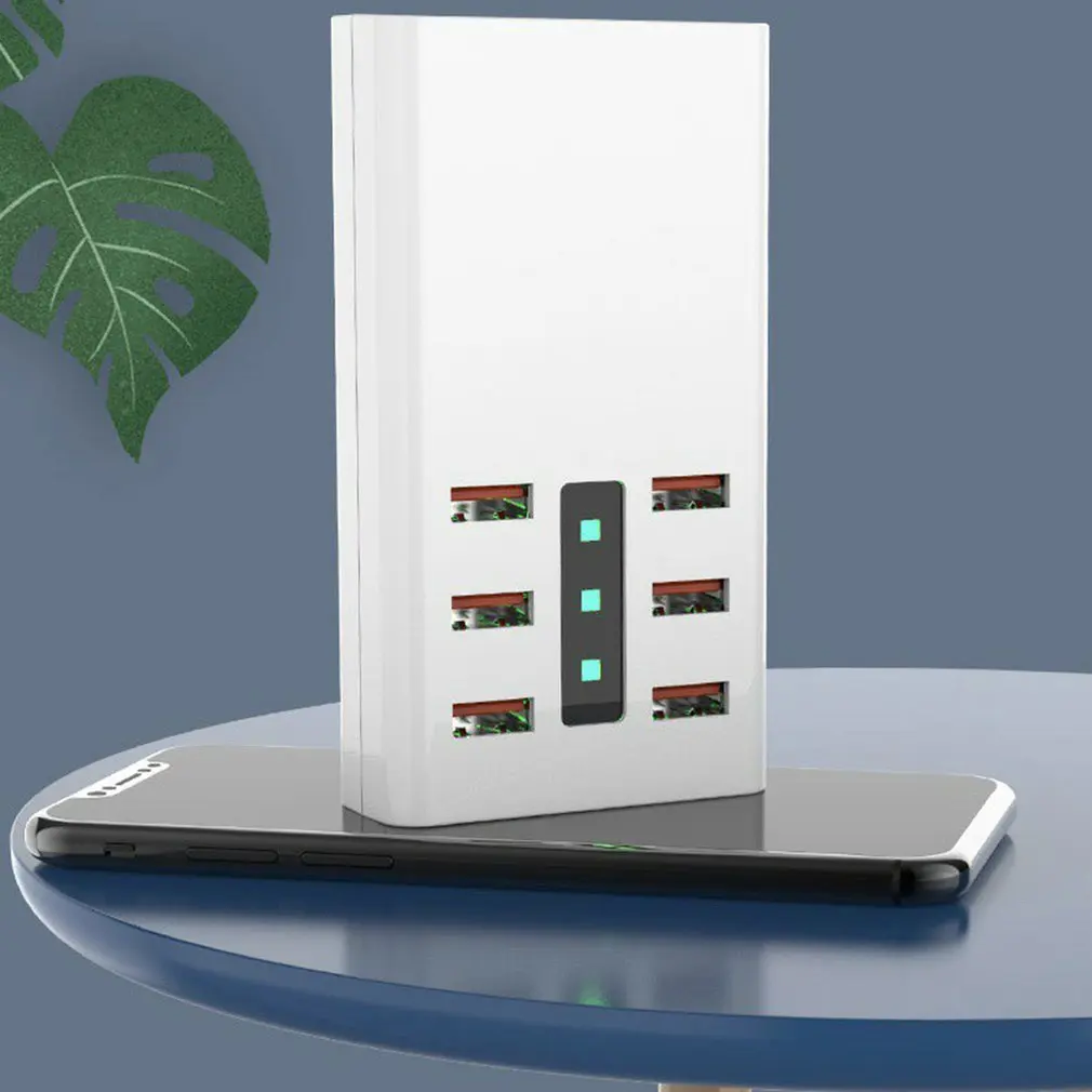 5V 6A 30W USB Charger Hub 6 Ports Plug Power Socket Dock Fast Charging Extension Adapter For Mobile Phone Tablet | Электроника