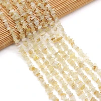 natural citrines gravel beads irregular freeform natural stone beads for jewelry making necklace bracelet 3x5 4x6mm length 40cm