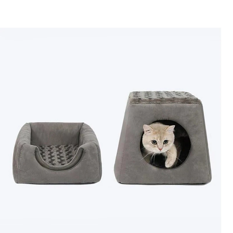 

Pet Cat Litter Foldable Multifunctional Small Cat and Dog House Winter Warm Sleep Super Soft Cat House Pet Accessories Supplies