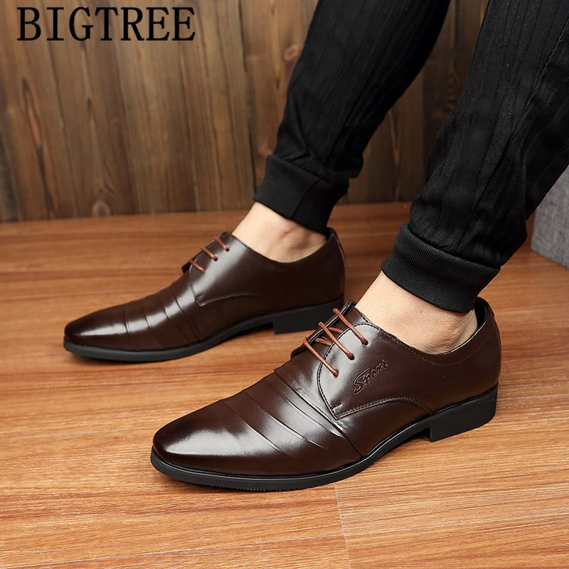 

Fashion Elevator Shoes For Men Business Shoes Men Oxford Leather Wedding Shoes Men Italian Zapatos De Hombre