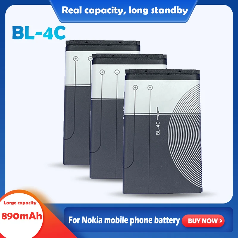 Аккумуляторная литиевая батарея BL-4C BL 4C 3 7 в 890 мА/ч для телефона Nokia 6100 6300 6125 6136S 6170