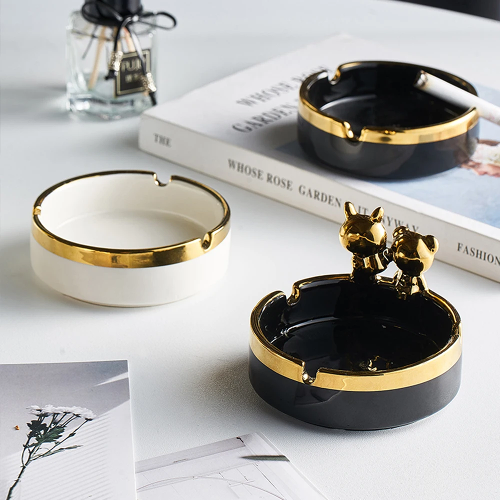 Скандинавский Одноцветный Пномпень Керамическая Пепельница Переносная крышка