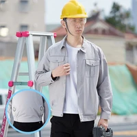 100 cotton summer cooling air conditioning work clothes reflective charging refrigeration fan sun protective outdoor coveralls