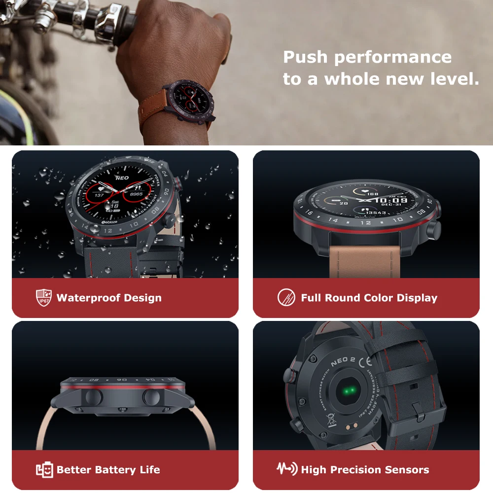 

Zeblaze NEO 2 Smartwatch Health&Fitness Monitor Waterproof Classic Design Bluetooth 5.0 For Android/IOS