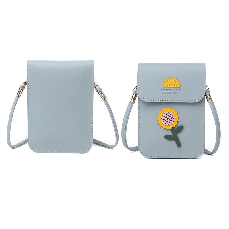 Сумка для телефона через плечо с Двойной емкостью Женская однотонная