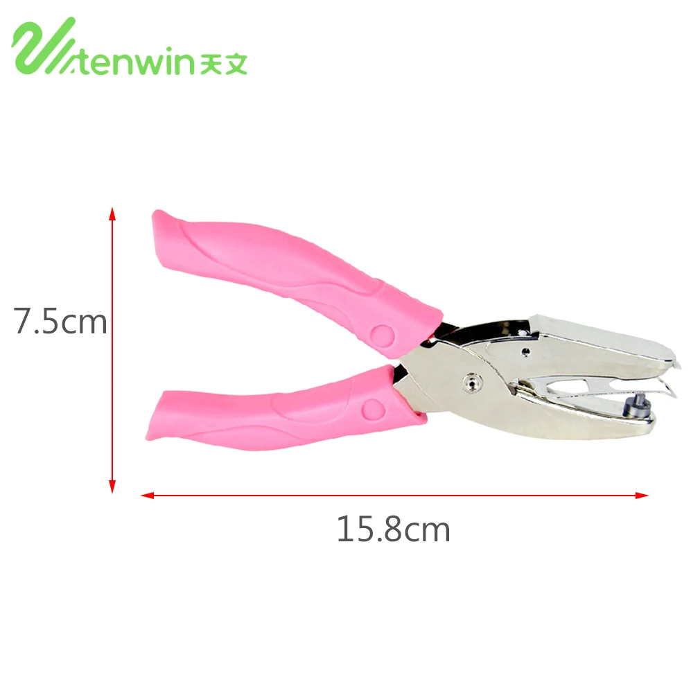 

TENWIN DIY Puncher Hand Paper Card Cutter Single Hole Punch Metal Kids Handmade Craft Office Home School office Binding Supplies