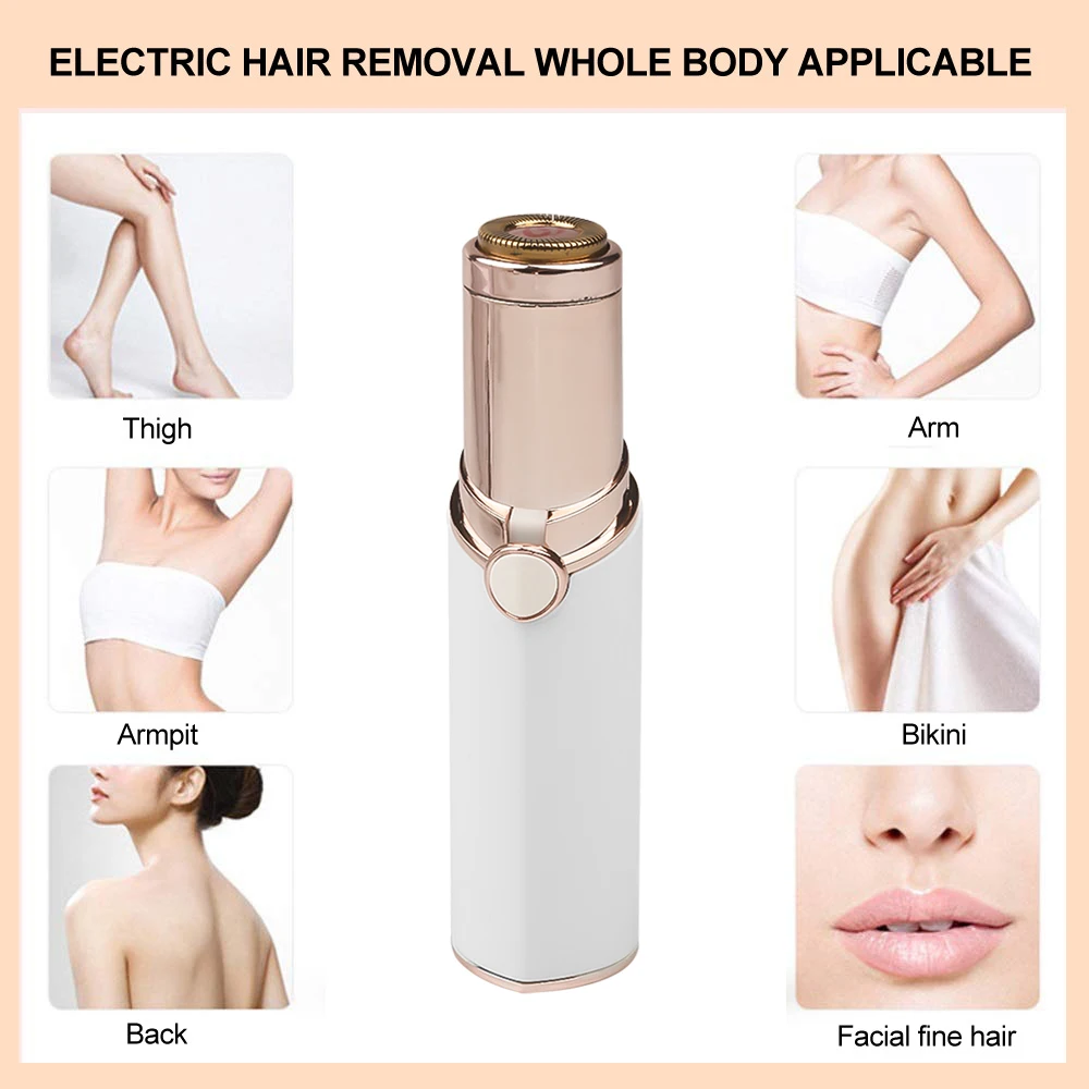 

Creative Lipstick Epilator Electric Eyebrow Trimmer Makeup Painless Eye Brow Epilator Mini Shaver Razors Facial Hair Remover