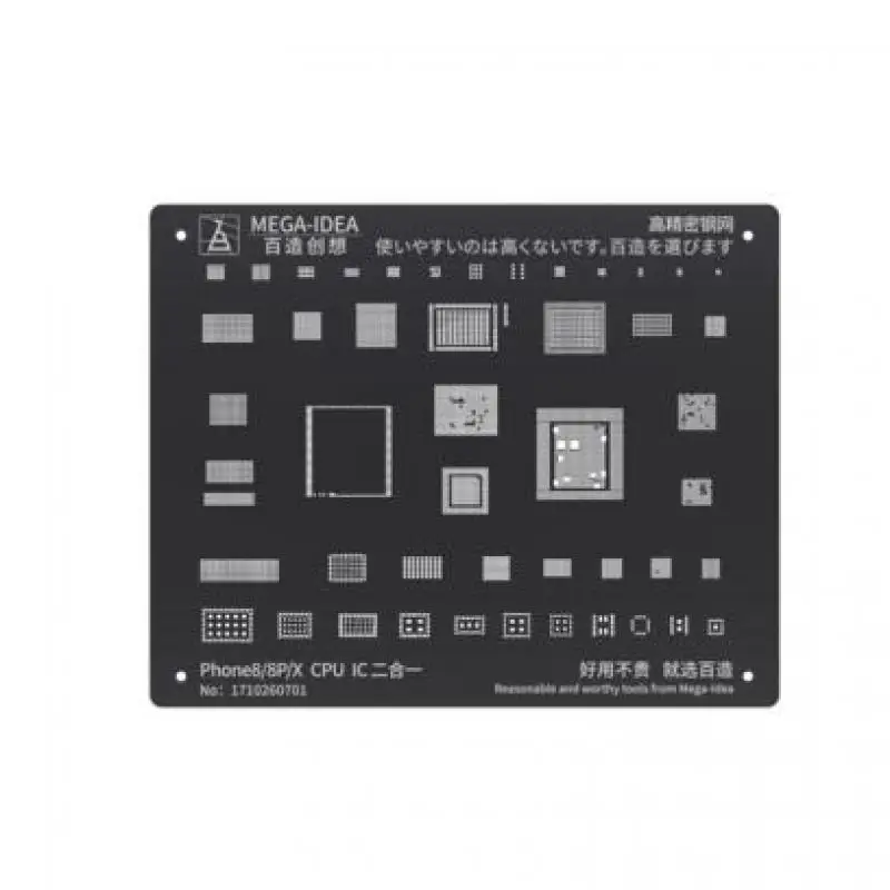 Мега-идея для iPhone 5/6/6P/6S/7/8/8P/X/XS Max/XR/11/11 pro Max BGA трафарет CPU ОЗУ ПИТАНИЕ wifi IC Reball
