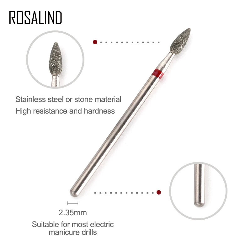 ROSALIND Electric Manicure Grinding Nail Drill Bit Machine Accessories Art Tool Files For Pedicure | Красота и здоровье