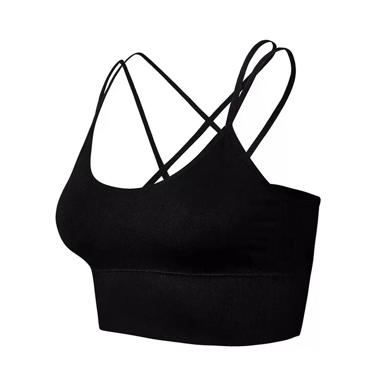 

U-shaped Back Bra Sexy Breathable Push Up Sports Bra Cross Back Fitness Yoga Seamless Underwear Women Crop Top