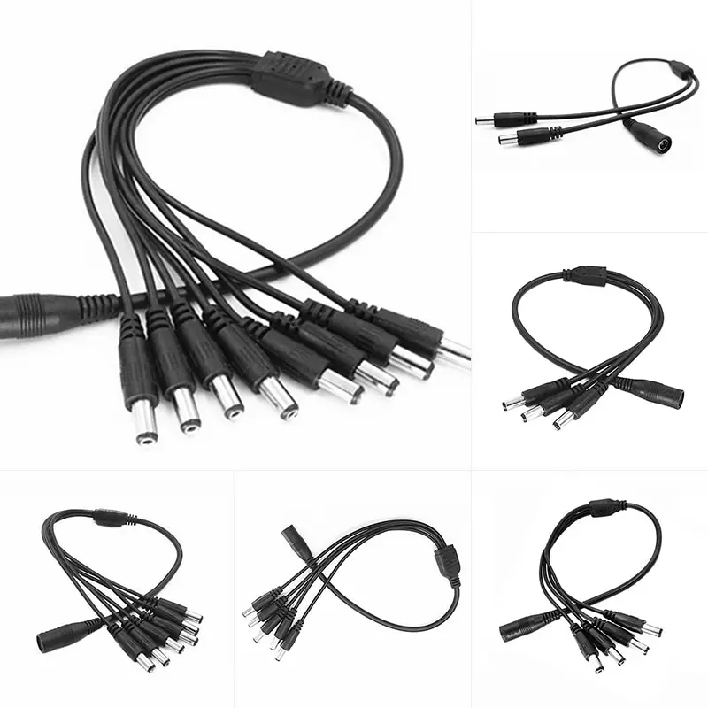 Новый сплиттер питания кабель Высокое качество 8 способов DC Удлинитель для