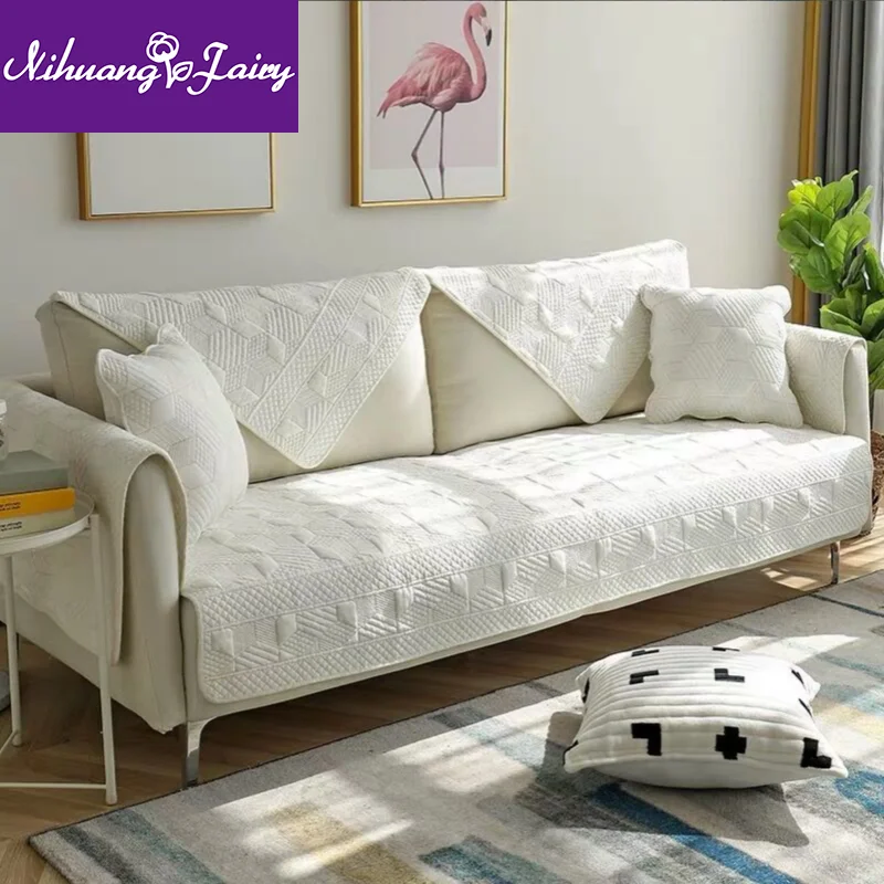 

Four seasons cotton non-slip sofa cushion fabric simple winter cushion combination general leather sofa towel